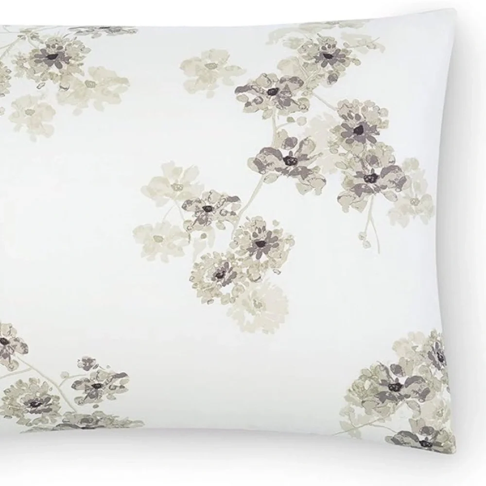 Calvin Klein Queen Size Floral Print Duvet Cover Set Sandstorm Flora New